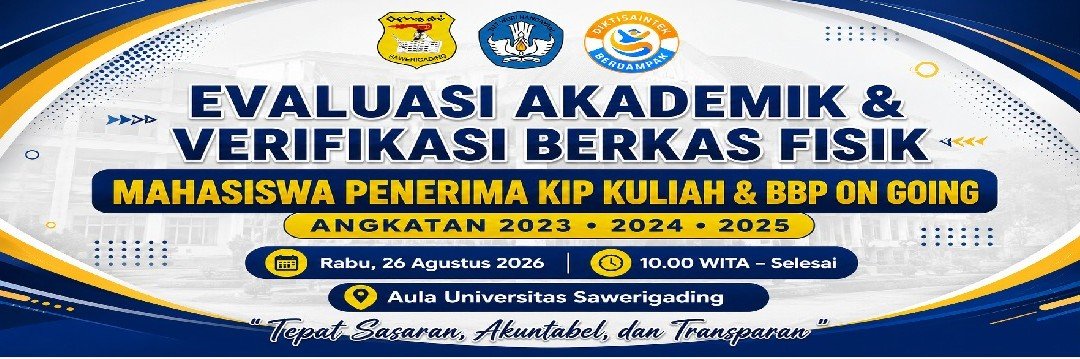 Pamflet kegiatan Evaluasi Akademik dan Verifikasi Berkas Fisik